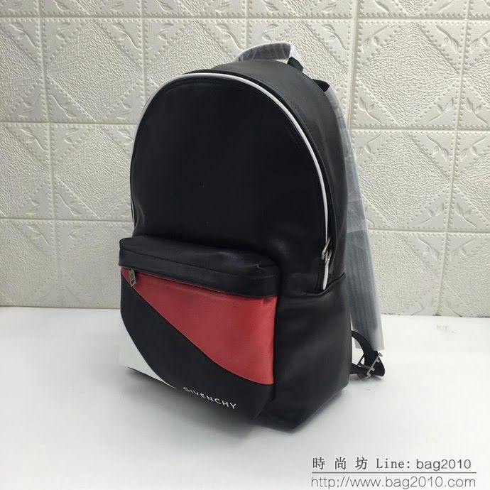 GlVENCHY紀梵希 雙肩背包 頭層牛皮 原版亞銀五金 肩帶帶手工logk 織帶＋兩顆小金屬五角星  tsg1049